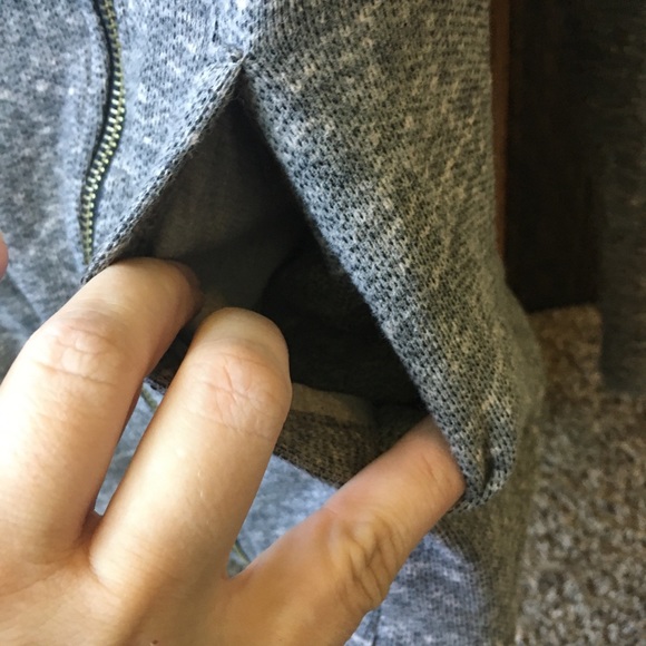 Mystree Gray Moto Sweater Jacket - Picture 3 of 7
